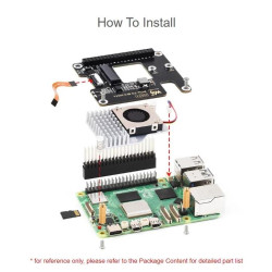 PCIe to M.2 HAT for Raspberry Pi 5 Support for SSD NVME 2230 and 2242 Form Factor